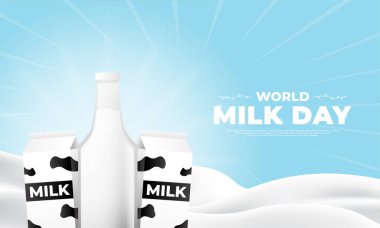 dünya süt günü tasarımı, poster, afiş, sosyal medya paylaşımı vs. için uygun