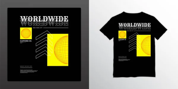 世界中の文字デザインは スクリーン印刷Tシャツ ジャケットなどに適しています — ストックベクタ