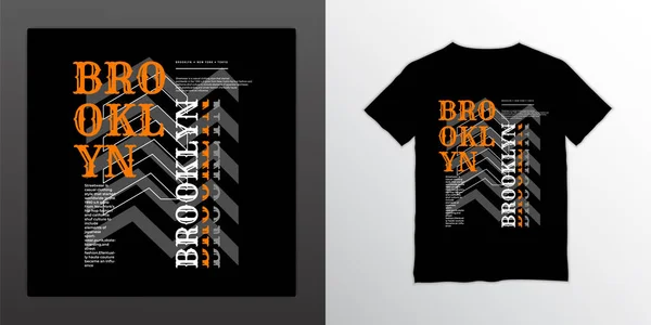 Brooklyn Writing Design Nadaje Się Sitodruku Shirty Ubrania Kurtki Inne — Wektor stockowy