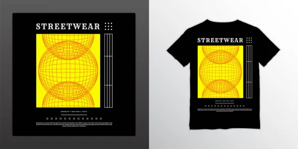 Streetwear Tričko Design Vhodné Pro Sítotisk Bundy Další — Stockový vektor