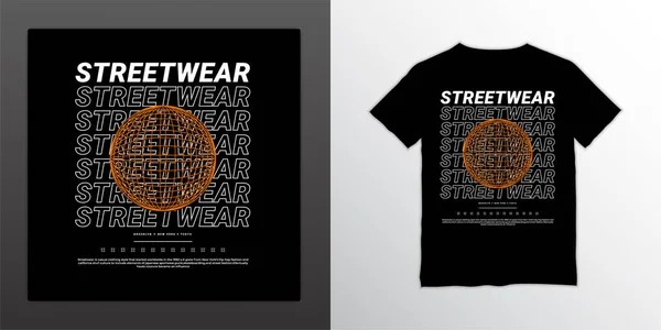 Streetwear Shirt Design Geeignet Für Siebdruck Jacken Und Andere — Stockvektor