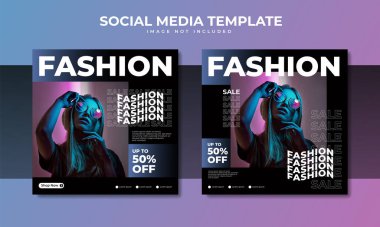 Moda satışı sosyal medya gönderme şablonu