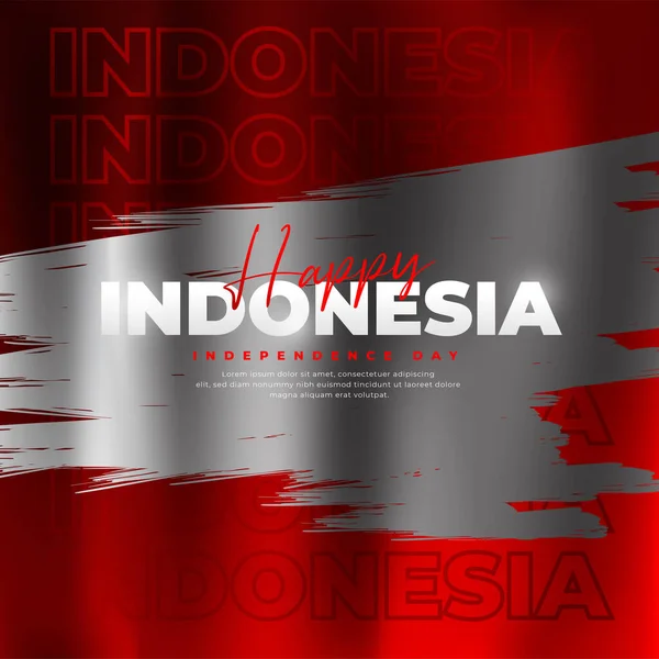 Agosto Disegno Giorno Dell Indipendenza Indonesiana Adatto Manifesti Banner Post — Vettoriale Stock