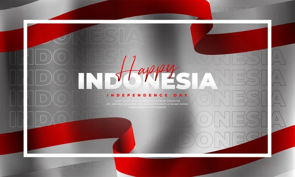 August Indonesian Independence Day Design Suitable Posters Banners Social Media — 图库矢量图片