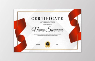 Kırmızı ve altın sertifikalı sınır şeması. Takdir, iş ve eğitim ihtiyaçları için