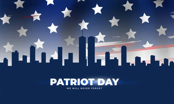 Patriot Day Illustration Patriotic Templates Greeting Cards Posters Banners American — Vector de stock