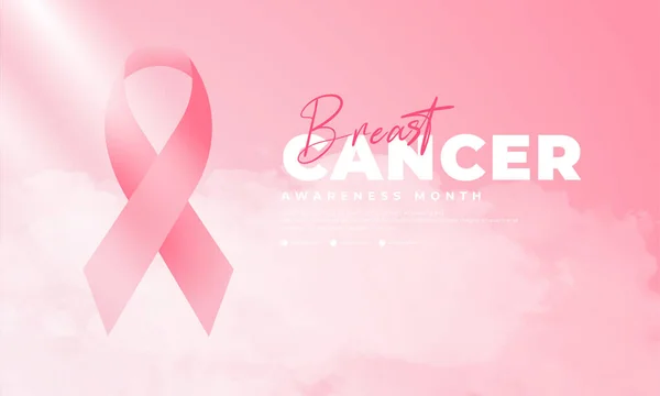 Breast Cancer Awareness Month Suitable Backgrounds Banners Posters Others — Stok Vektör