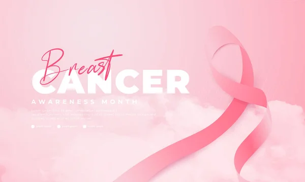 Breast Cancer Awareness Month Suitable Backgrounds Banners Posters Others — ストックベクタ