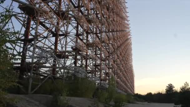 Duga horizont radarrendszerek Csernobilban, Ukrajnában — Stock videók