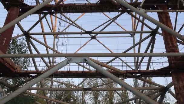 Sistemas de radar Duga horizon en Chernobyl, Ucrania — Vídeo de stock
