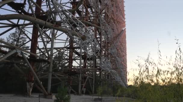 Radarsystem med Duga-horisont i Tjernobyl, Ukraina — Stockvideo