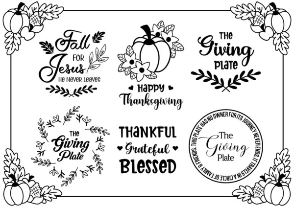 Happy Thanksgiving Illustration Vector Banner — Stock Vector