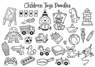 çocuk oyuncakları illüstrasyon taşıyıcı afiş, poster, broşür