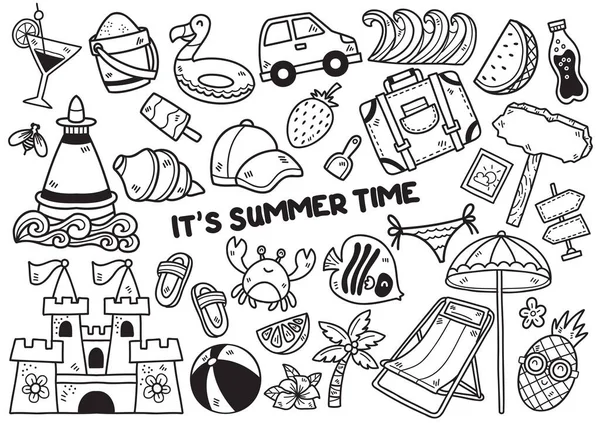 Pankart, poster, broşür için yaz illüstrasyon Vektörü