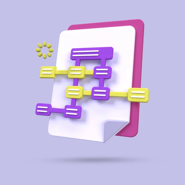 Företag Diagram Diagram Illustration Bakgrund Render Ikon För Affärsidé Koncept — Stockfoto