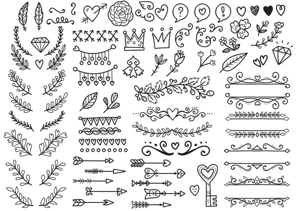 Klasik karalama nesneleri vektör illüstrasyonu