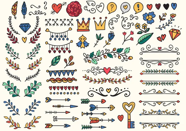 Klasik karalama nesneleri vektör illüstrasyonu