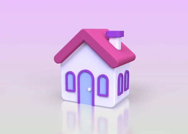 Minimal House Icon Isolated Concept Illustration Business Idea Concept Background — Stockfoto