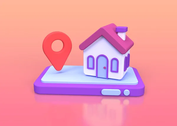 Minimal House Icon Isolated Concept Illustration Business Idea Concept Background — Foto Stock