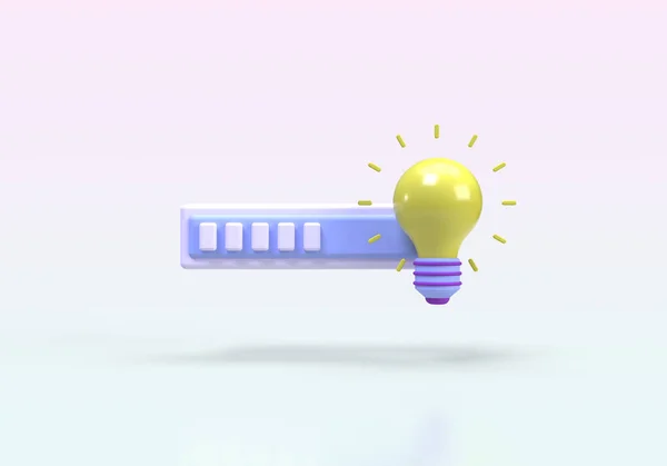 Gelbe Glühbirne Illustration Hintergrund Render Symbol Für Geschäftsidee Konzept — Stockfoto