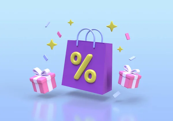 Coupon Percentage Sign Bargain Purchase Online Business Idea Concept Background — Stock fotografie