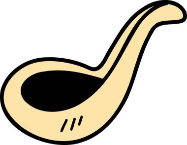 hand drawn spoon illustration on transparent background