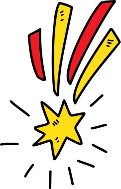 hand drawn red firecrackers illustration on transparent background for template design