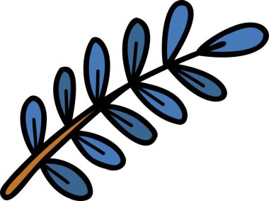 hand drawn cute leaf illustration on transparent background