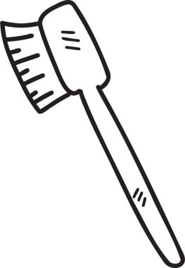 Hand Drawn cute toothbrush illustration on transparent background