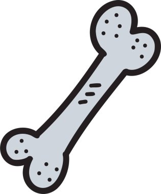 Hand Drawn halloween bone illustration on transparent background