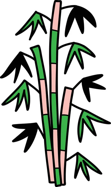 hand drawn chinese bamboo illustration on transparent background for template design