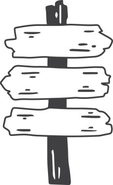 Hand Drawn road sign illustration isolated on background