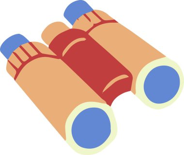 Hand Drawn binoculars illustration isolated on background