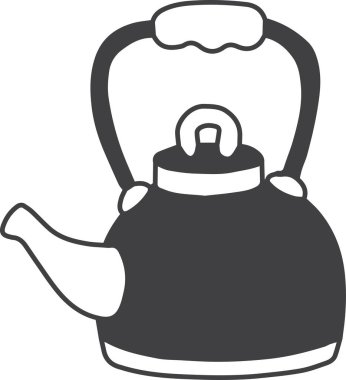 Hand Drawn Kettle illustration isolated on background