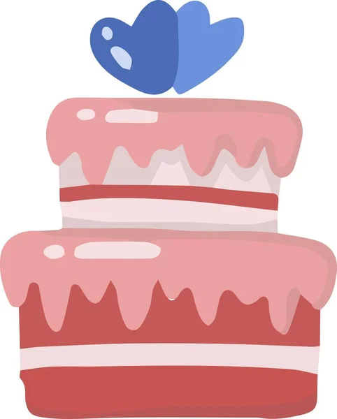 Hand Drawn Wedding Cake Illustration Isolated Background — Stock vektor