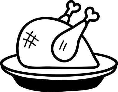 Hand Drawn thanksgiving turkey illustration isolated on background