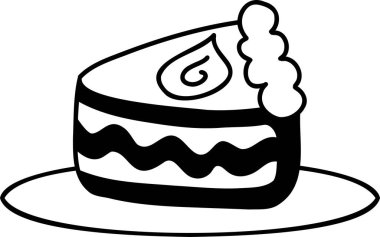 Hand Drawn cake illustration isolated on background