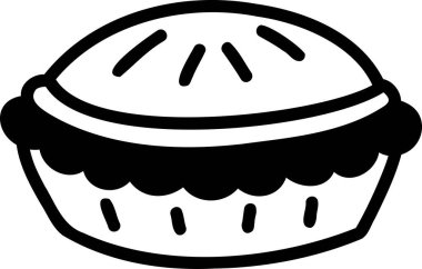 Hand Drawn pie illustration isolated on background