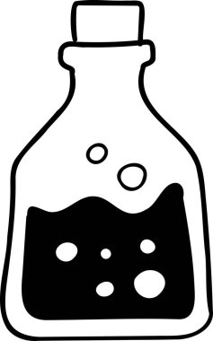 Hand Drawn Halloween Potion illustration isolated on background