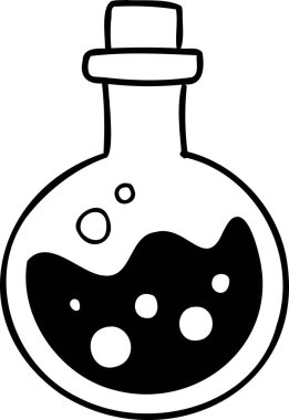 Hand Drawn Halloween Potion illustration isolated on background