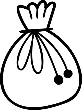 Hand Drawn cute drawstring bags illustration isolated on background