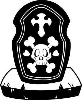 Hand Drawn halloween grave illustration isolated on background
