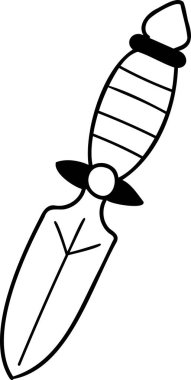Hand Drawn dagger illustration isolated on background