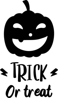trick or treat lettering illustration isolated on background