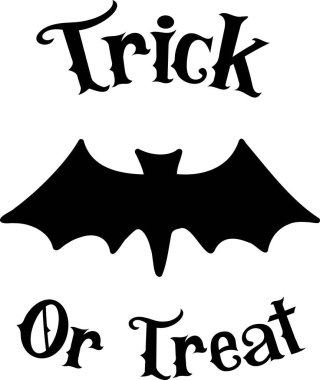 trick or treat lettering illustration isolated on background