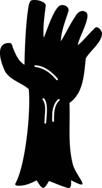 Hand Drawn Zombie Hand Shadow Illustration Isolated Background — Stockvector