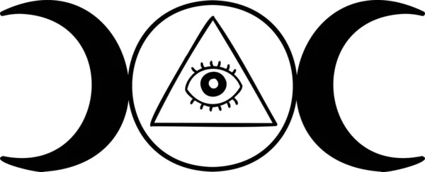 Hand Drawn Illuminati Symbol Illustration Isolated Background — Stockvector