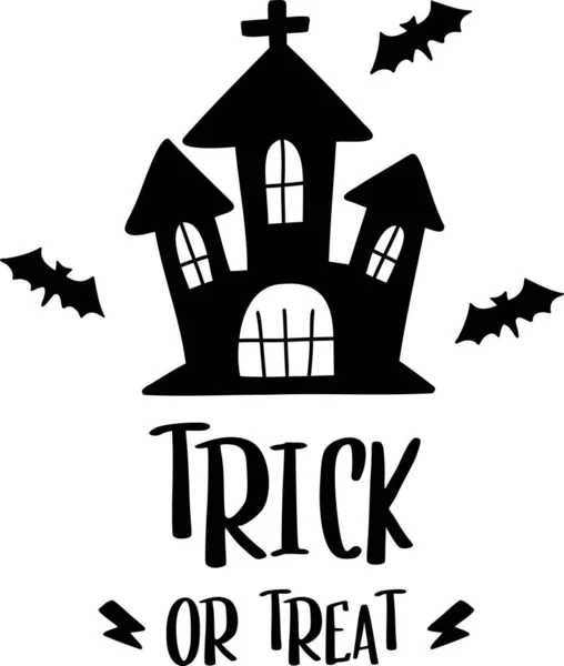 Trick Treat Lettering Illustration Isolated Background — Stock Vector