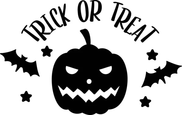 Trick Treat Lettering Illustration Isolated Background — Vector de stock