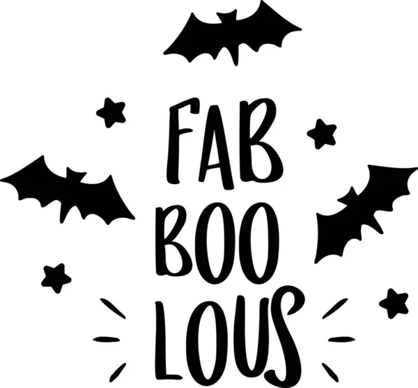 Fab Boo Lous Lettering Illustration Isolated Background — Image vectorielle
